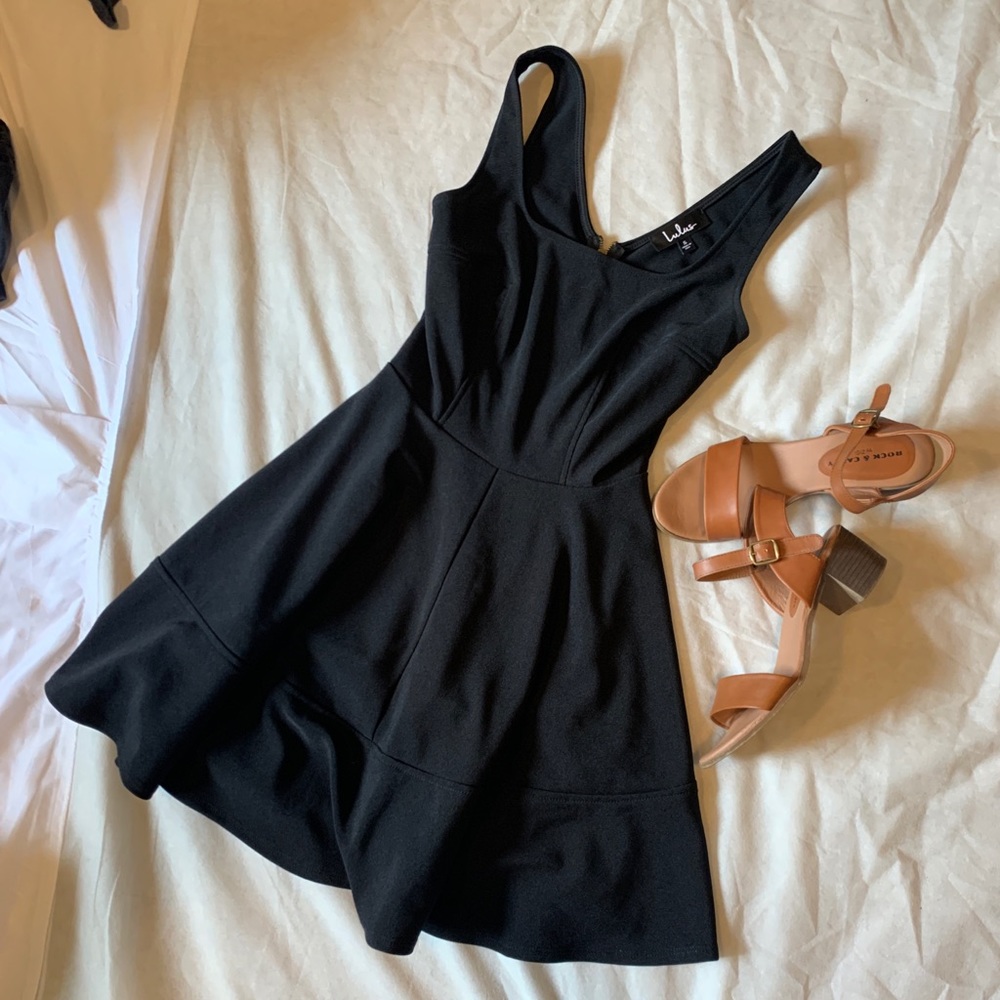 Lulus skater dress black